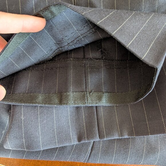 Chester Barrie Savile Row Navy Pinstripe 3-Piece Wool Full Canvas Suit US40-42 - Picture 11 of 13